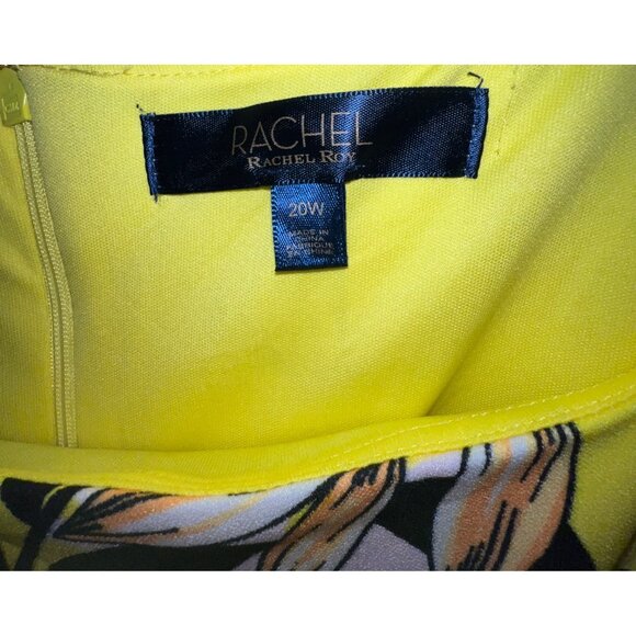 Rachel Roy Solar Sun Combo Dress 20W Floral Print MSRP $129 Multicolor NWT - Picture 3 of 4